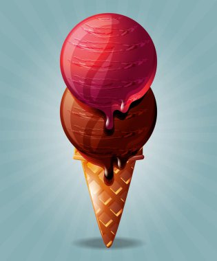 lezzetli dondurma koni