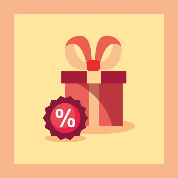 Shopping und Geschenk-Box-Design — Stockvektor