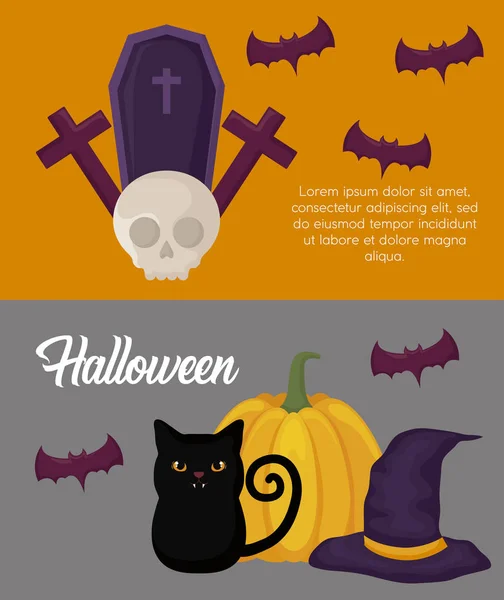 Halloween feest ontwerp — Stockvector