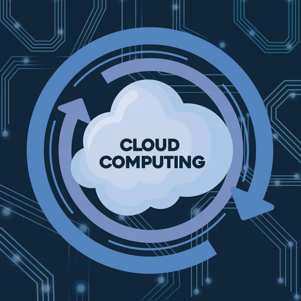 Diseño de computación en nube — Archivo Imágenes Vectoriales