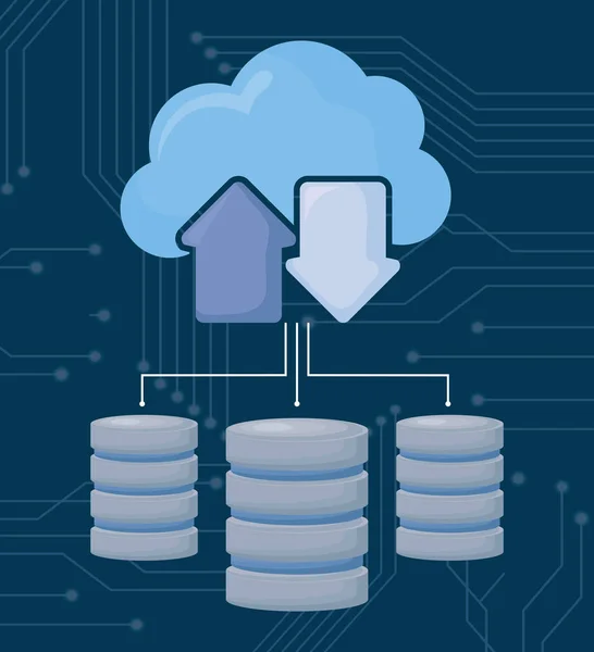 Desenho do data center — Vetor de Stock