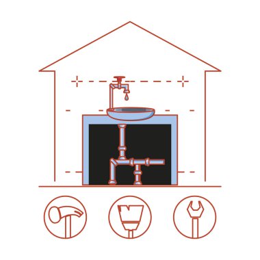 ev boru hattı yapısı ile ev onarım kutsal kişilerin resmi
