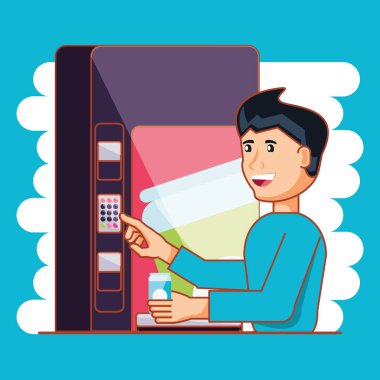 dağıtıcı makine elektronik kullanan adam