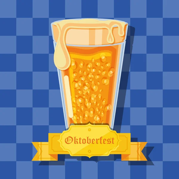 Jar beer oktoberfest celebration — Stock Vector