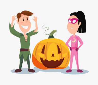 Cadılar Bayramı insanlar customes