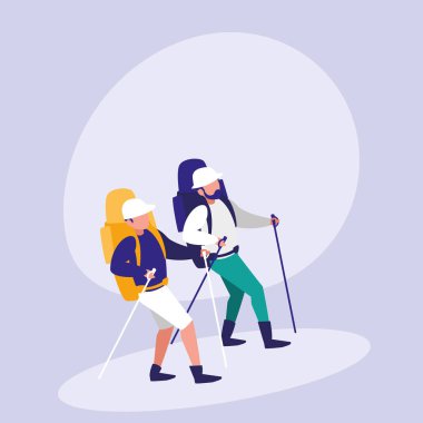 Genç erkekler dağcılık pratik