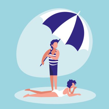 Beach mayo ile genç çift