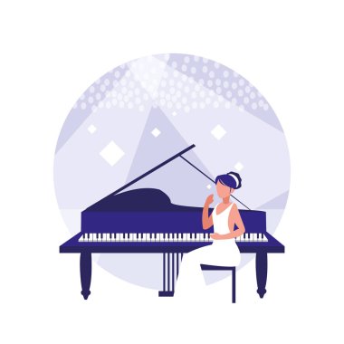 kadın piyano zarif