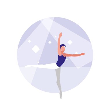 Bale dansçısı adam izole simgesi