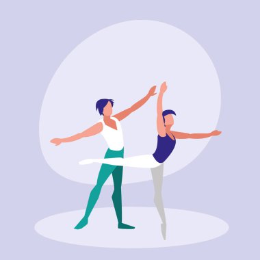 bale dansçıları erkekler izole simgesi