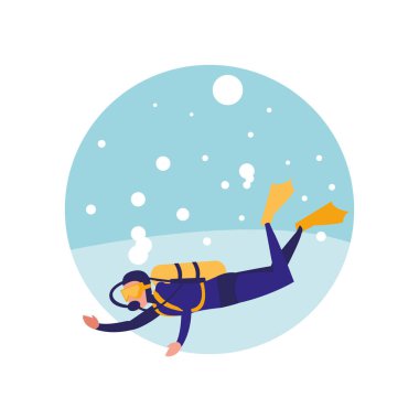 Dalış avatar karakter pratik adam