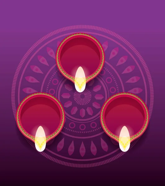 Gelukkige Diwali viering — Stockvector