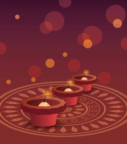 Joyeuse célébration de Diwali — Image vectorielle