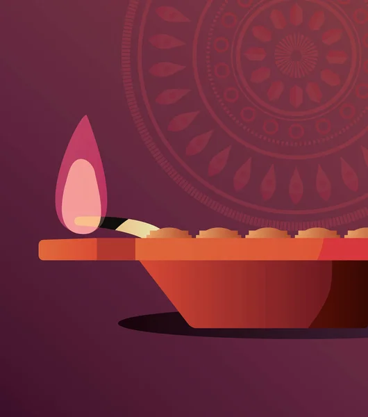 Feliz celebración Diwali — Vector de stock