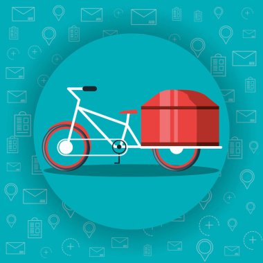 Bisiklet için lojistik hizmet izole simgesi