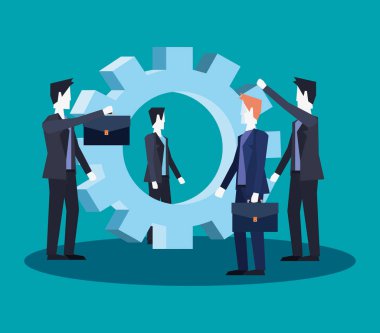 İşadamları ekip çalışması grup birlikte iş