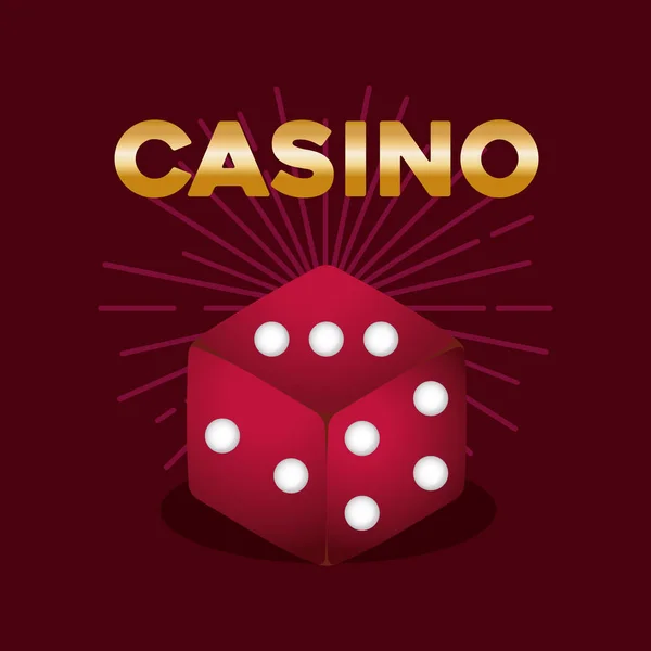 Casino poker oyunu zar sembolü — Stok Vektör