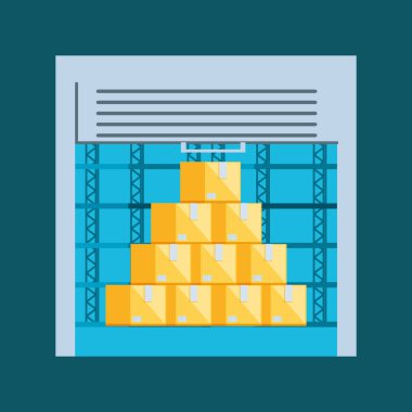 teslimat kutuları ile bina ambar