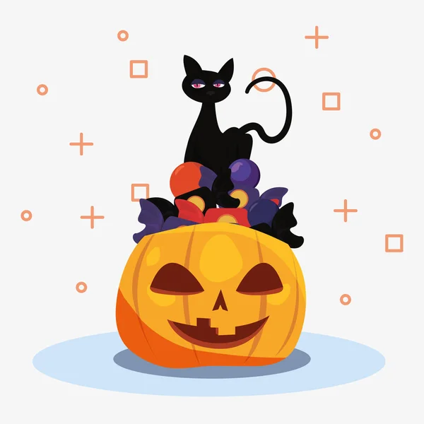 Doux jour d'Halloween heureux — Image vectorielle