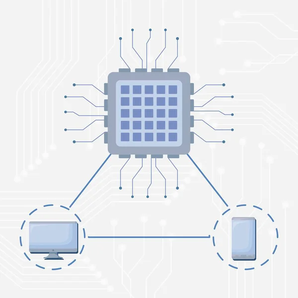 Progettazione di dispositivi tecnologici — Vettoriale Stock