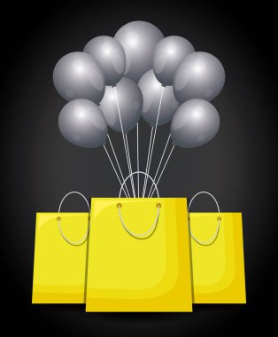 balon hava ile alışveriş torbaları