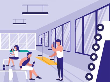 insanlar jimnastik salonu kutsal kişilerin resmi içinde ağırlık kaldırma