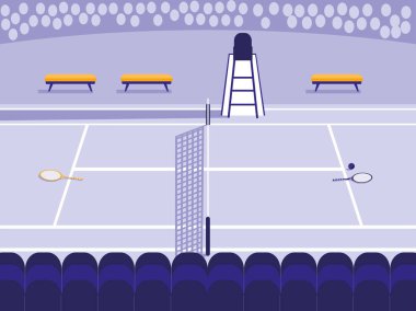 Tenis spor mahkeme sahnesi