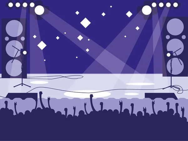 Stadium with rock concert — Stock Vector