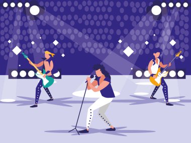 rock konseri ile stadyum