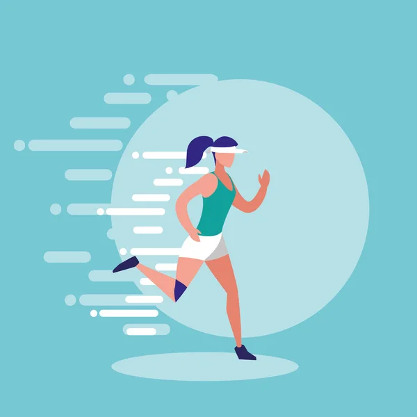 woman athlete running avatar character