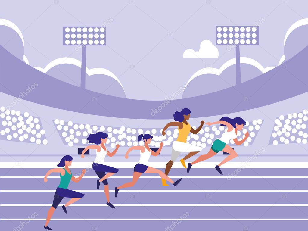 female athletics race avatar character