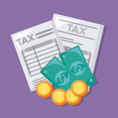 Ekonomi ve finansal simgeler ile vergi