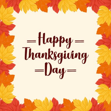 Şükran günü çerçevesinde yapraklar