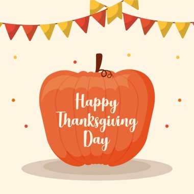 Şükran günü çelenk ile kabak yemek