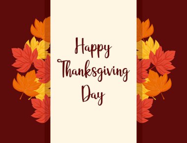 Şükran günü çerçevesinde yapraklar