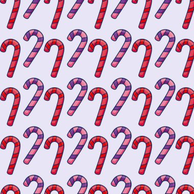 Şekil kamışı desen tatlı şekerler