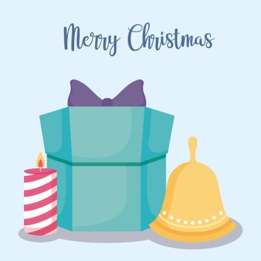 mum ve çan Noel hediye kutusu