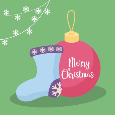 çorap Noel top ile dekoratif