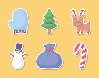 Noel set simgeleri ile kardan adam