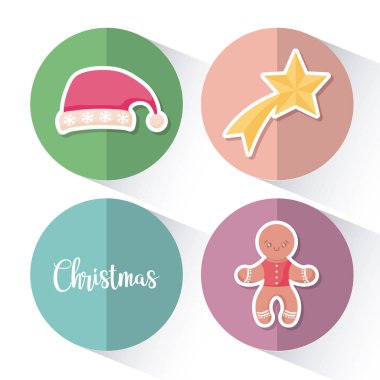 şapka ve Noel yıldızı zencefilli kurabiye