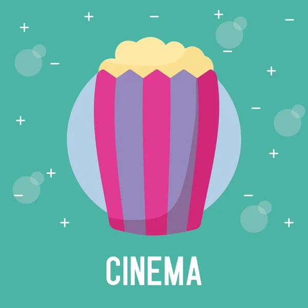 Deliciosas palomitas de maíz para cine — Vector de stock