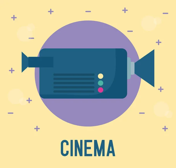 Caméra vidéo du cinéma icône isolée — Image vectorielle
