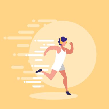 Avatar karakter çalıştıran erkek atlet