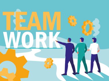 iş adamları ile dişli grubu