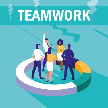 Grup iş insanlar avatar karakter