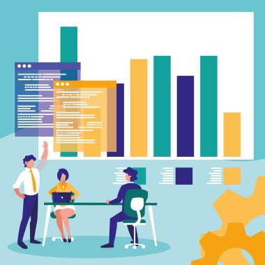 birlikte grup insan iş istatistikleri grafik