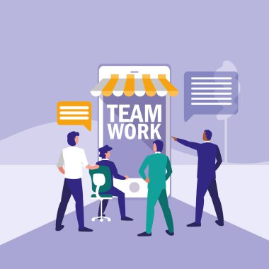 iş adamları ile smartphone aygıtı