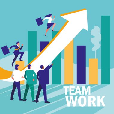 birlikte grup insan iş istatistikleri grafik