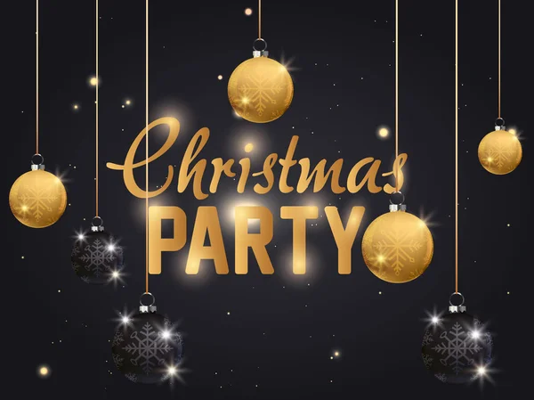 Merry christmas party — Stock Vector