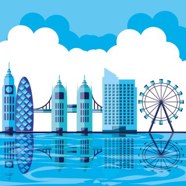 sahne gün cityscape simgesiyle